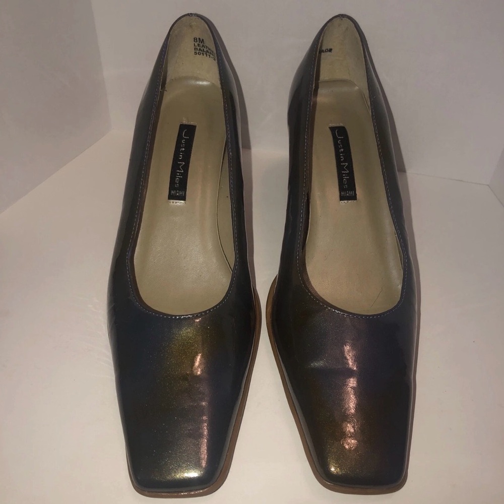 Justin Miles Metallic Gray Woman’s Heels Pumps Size 8M